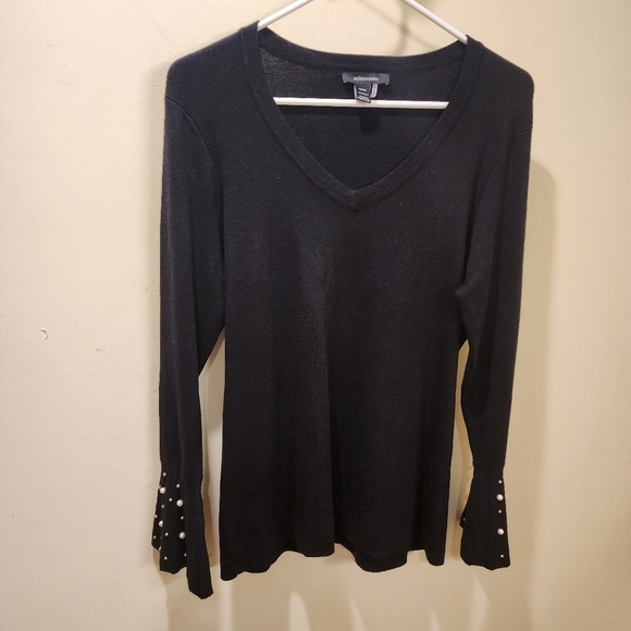 Alison Sheri women's black sweater size M - Picture 2 of 9